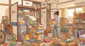 荷物で溢れている