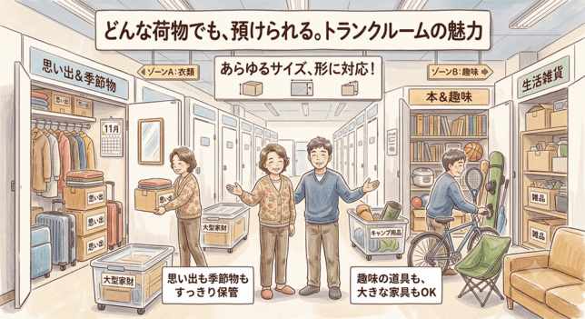どんな荷物でも預けられるトランクルームの魅力